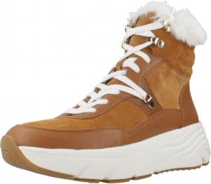 Geox Women's Hi-Top Trainers Sneaker, Cognac