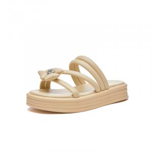 VAEL Женские бежево-желтые шлёпанцы, цвет Yellow