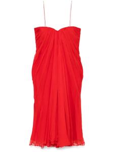Alexander McQueen платье без бретелек, красный
