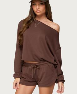 Женская толстовка Kordelia с открытыми плечами Edikted, Brown