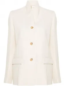 Однобортный блейзер TOTEME, нейтральный