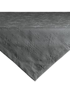 Redbest  Жаккардовая скатерть из смесовой хлопчатобумажной ткани «Снежинка» антрацитового цвета