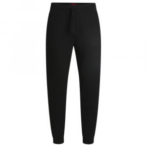 Пижамные штаны из хлопка с вышитым логотипом HUGO, черный