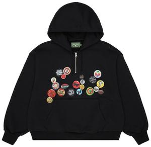 Худи Denim Tears Quarter Zip Pin Hoodie, черный