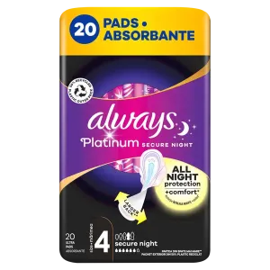 Гигиенические прокладки, 20 шт./1 упаковка. Always Platinum secure night