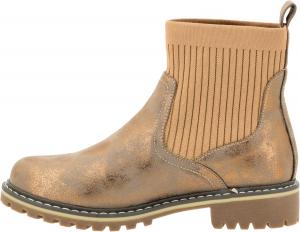 Женские ботильоны Corkys Footwear Cabin Fever - верх с носком, подошва с протектором и каблуком 1 дюйм, удобная и амортизированная стелька для ношения в течение всего дня, Washed Bronze Metallic