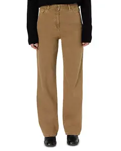 Прямые джинсы с высокой посадкой Clea верблюжьего цвета Gerard Darel, бежевый