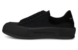 Плимсоллы на шнуровке Alexander McQueen Deck Skate Triple Black