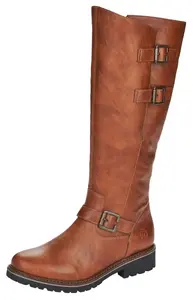 Зимние ботинки Remonte с практичной съемной стелькой и голенище XL, коричневый