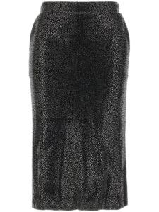 Юбка миди Giuseppe Di Morabito, украшенная кристаллами, черный
