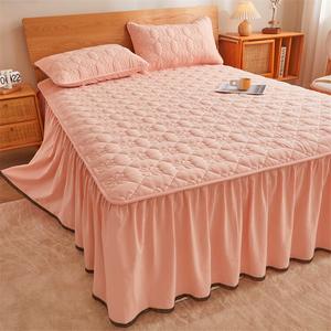 Antarctic Комплект постельного белья из 3 предметов (юбка на резинке 180х200 см, высота 45 см), ткань из чистого хлопка, цвет Clover - Elegant Jade