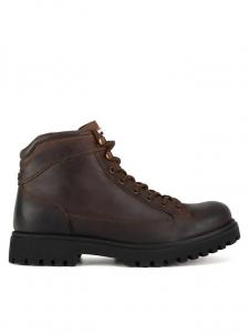 Мужские ботинки Hunter кожаные на шнуровке, коричневый