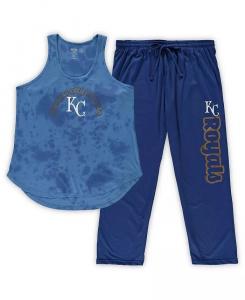 Женский комплект для сна Royal Kansas City Royals Plus Size из трикотажной майки и брюк Concepts Sport