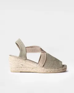 Женские эспадрильи на танкетке из ткани на резинке Toni Pons, цвет Kaki