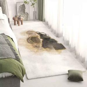 AOVOC Ковер 200x340 см для гостиной/спальни, зеленый, в стиле wabi-sabi, из lambswool