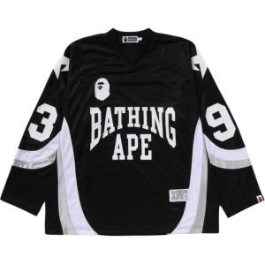 Хоккейная футболка с аппликацией номера A BATHING APE, черный
