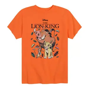 Футболка для мальчиков 8-20 лет "Король лев" с принтом жуков Disney, оранжевый