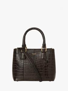 Мини Adaline кожаная сумка grab bag OSPREY LONDON, Chocolate