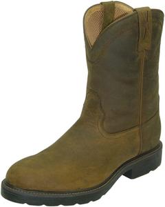 Мужские ковбойские ботинки Twisted X Lite цвета коньячной глазури с фактурой гальки и лайма, Distressed Saddle & Saddle