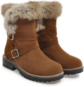 Женские стеганые зимние сапоги CROSSBABY с водонепроницаемым шнуровкой, замшевые, средней высоты, для улицы, с глубокой протекторной резиновой подошвой, Yellow