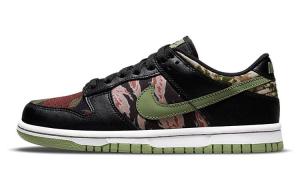 Кроссовки Nike Dunk Low Black Multi Camo GS