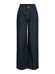 VILA Джинсы с широкими штанинами 'VIFREYA' в цвете Night Blue, Blue Denim