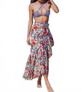 Юбка с запахом в тропическом романтическом стиле Lia Sahara, Tropical Romance