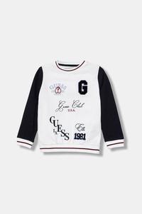 Детская хлопковая толстовка Guess, белый