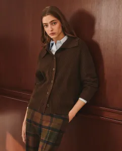 Женский трикотажный кардиган с длинными рукавами и жемчужной вязкой Lloyd's, хаки