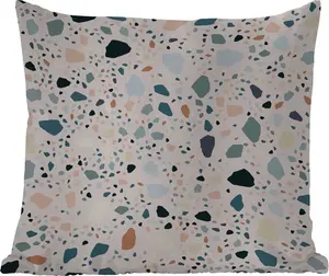Подушка для отдыха - Мрамор - Камни - Узор - 40x40 см - Устойчива к погодным условиям - Подушка для отдыха - Подголовник - Внутренняя часть - Обивка с изображением MuchoWow