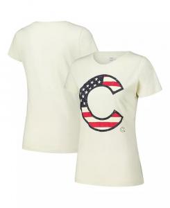 Женская кремовая футболка в винтажном стиле Chicago Cubs New Era, бежевый