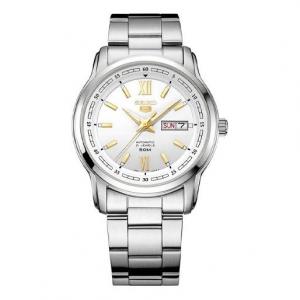 Часы Men's SEIKO No. 5 Sports Steel strip waterproof Business Mechanical Watch White, белый