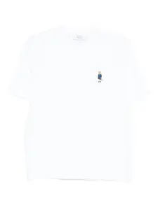 Футболка с вышивкой Dressed Fox Maison Kitsuné, белый