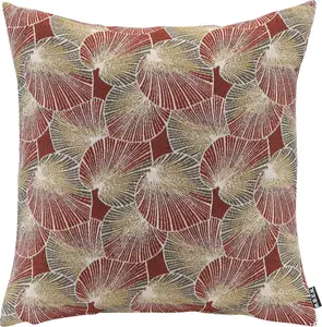 Х.ОК.К. Декоративная подушка "Лотос" с цветком лотоса, чехол с наполнителем, 1 шт H.O.C.K. 45х45 см, цвет terra/rostorange + geblümt