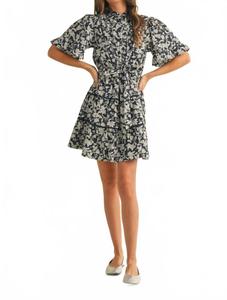 Темно-синее платье цвета слоновой кости &merci