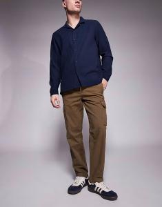 Брюки BOSS Orange Sisla-8-Cargo темно-зеленого цвета