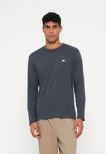 Футболка с длинным рукавом и значком томми в тон Tommy Jeans, Dark Night Navy