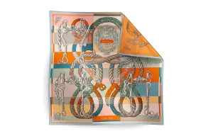 Шёлковый платок HERMES Мультиколор