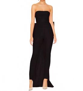 Риз с бантом комбинезон в черном цвете NOOKIE