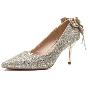 City camel Тонкие каблуки на шпильке женские золотые, цвет Gold