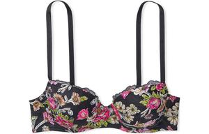 Женское белье Victoria's Secret, черный цветочный принт