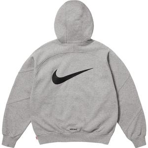 Толстовка Nike с капюшоном на молнии Supreme, серый/серый