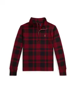 Мальчиковая толстовка из кулирки в клетку, размеры 2-7 лет Polo Ralph Lauren, красный