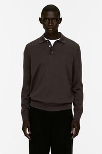 Поло из мериносовой шерсти Arket, коричневый