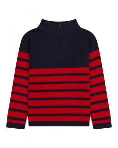 Свитер Busy Bees с застежкой-молнией на 3/4, синий