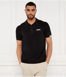 Поло K_Perform-Max_PL slim fit Boss Green, черный