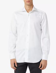 Узкая рубашка из твила Barba Napoli, белый