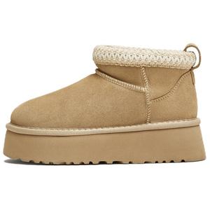 TATA Женские короткие полусапожки для снега с искусственной шерстяной подкладкой цвета хаки, цвет Khaki (Faux Wool Lining)