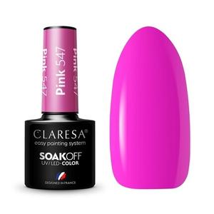 Коллекция лаков для ногтей Claresa UV LED Hybrid Manicure Soak Off — 5 мл, розовый цвет, № 547
