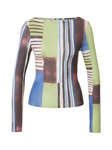 TOPSHOP Лонгслив 'CAROLINE' в зеленом цвете